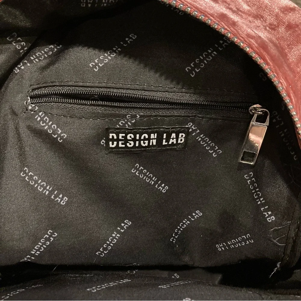 Design Lab - Lord & Taylor Crushed Velvet Backpack~Pink - Like New